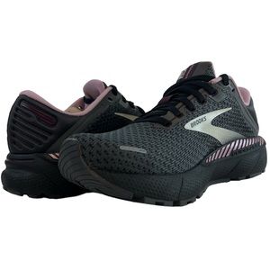 Brooks Adrenaline GTS 22 Support Running Black/Pink/Metallic Shoes Womens Sz 7